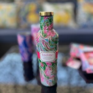 Lilly Pulitzer Tropical Floral Bottle with Gold Cap